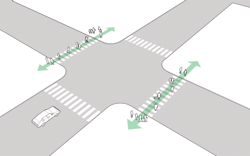 Giving Pedestrians a Head Start Crossing Streets - The New York Times