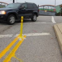 Contra-Flow Bike Lane on Lanvale Street, Baltimore, MD