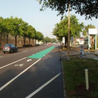 Evaluation of a Green Bike Lane Weaving Area, St. Petersburg, FL