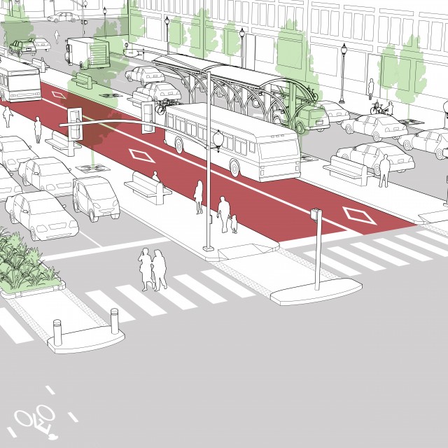 Dedicated Median Bus Lanes - National Association of City ...