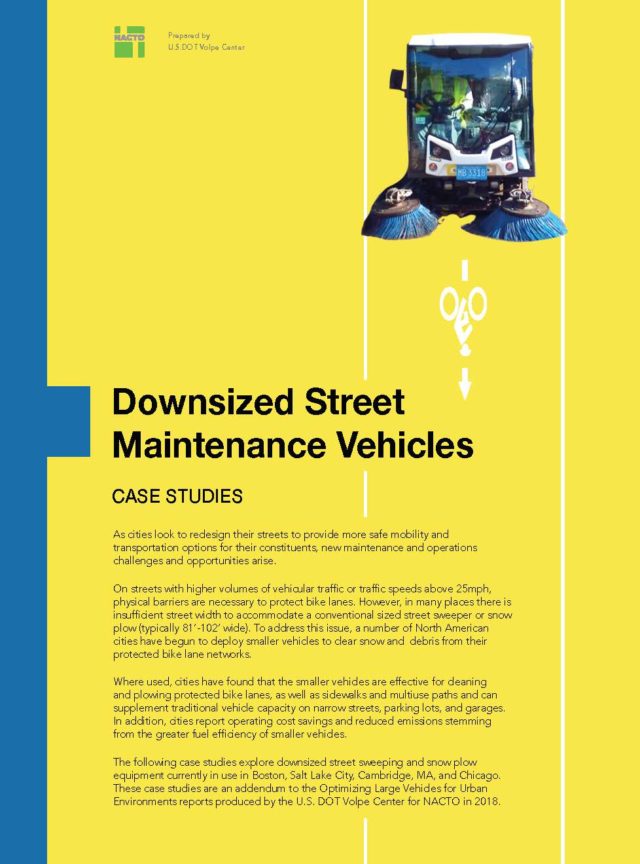 Downsized Street Maintenance Vehicles