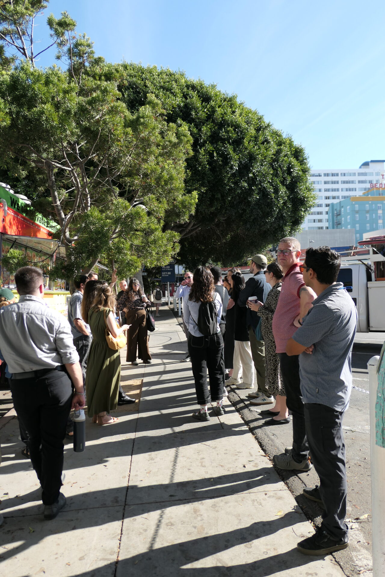 Roundtable participants learn about the city’s strategies for managing curb demand on 2nd Ave.