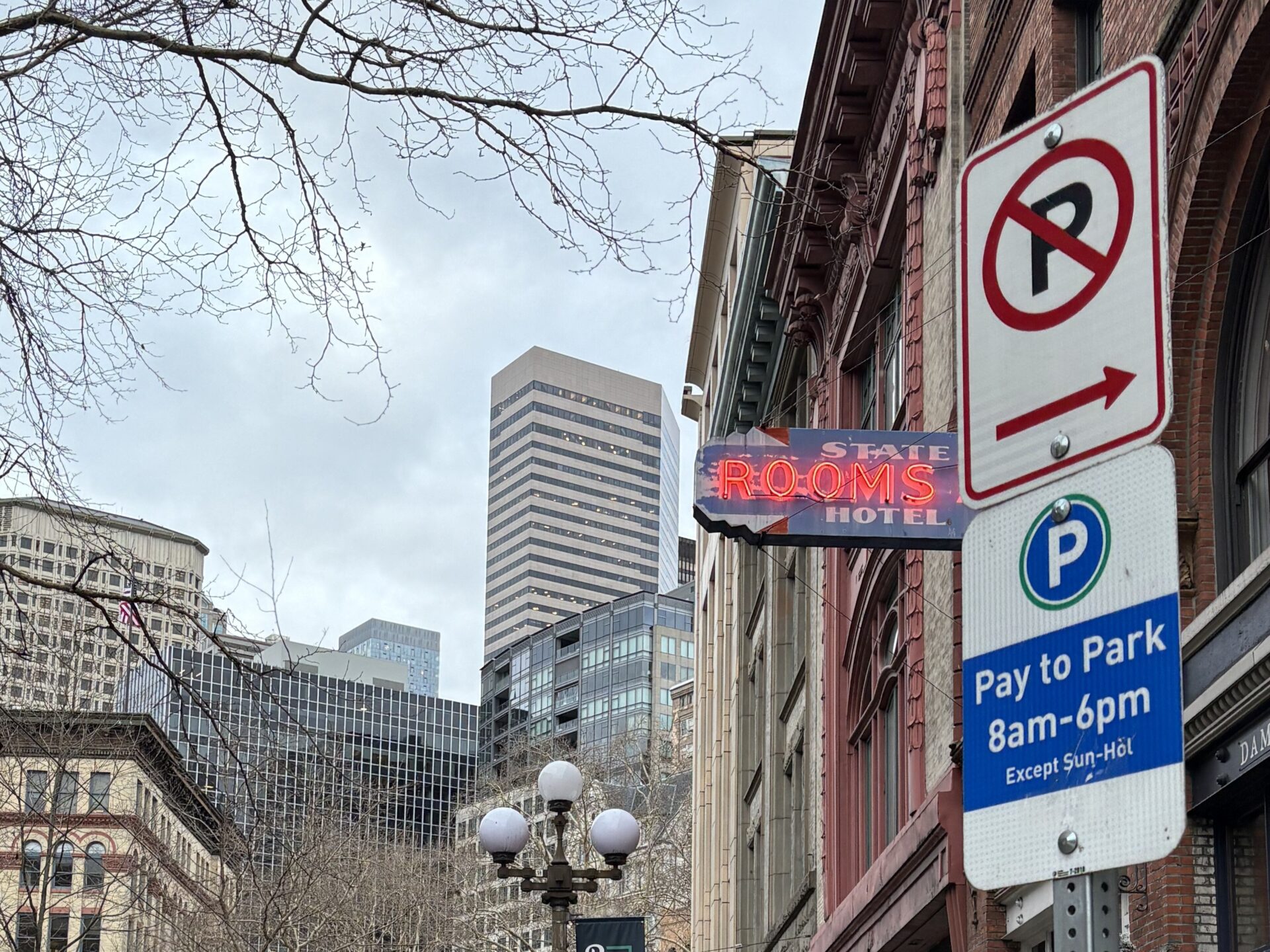 Parking signs in Seattle
