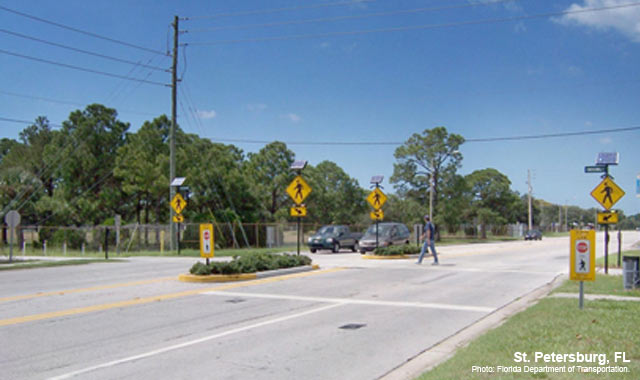 Rectangular Rapid Flash Beacon - St. Petersburg, FLPhoto: Florida Department of Transportation