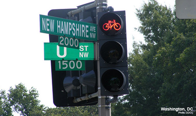 Bicycle Signal - Washington, DCPhoto: DDOT