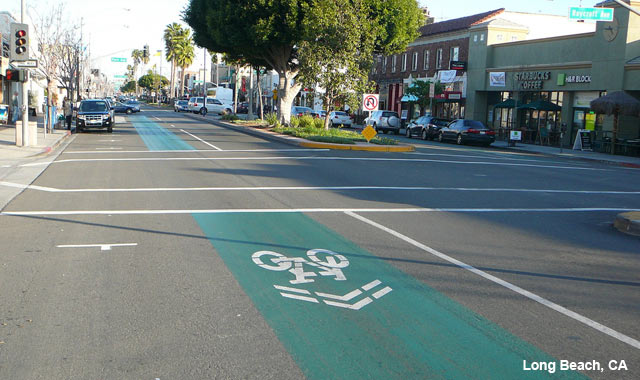 Shared Lane Markings - Long Beach, CA